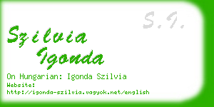 szilvia igonda business card